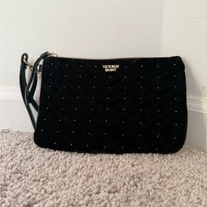 Victoria's Secret Black Quilted Clutch